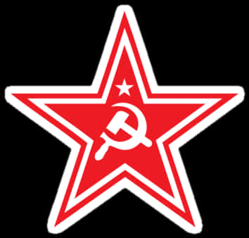 Red Star Logowith Hammerand Sickle PNG