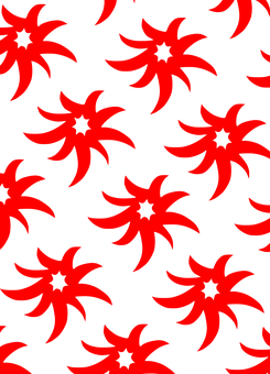 Red Star Patternon Black Background PNG