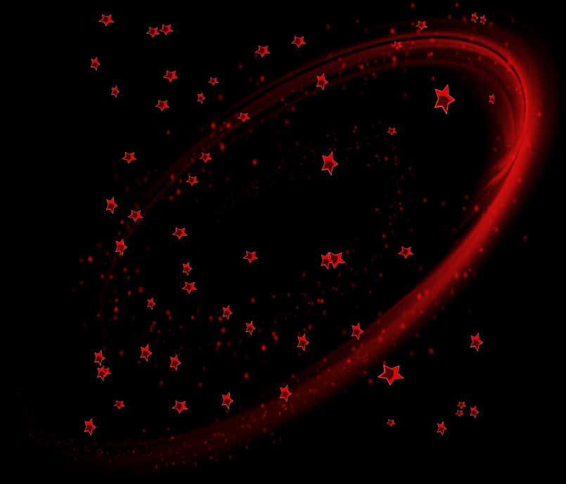 Red Star Swirl Abstract PNG