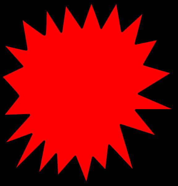 Red Starburst Graphic PNG