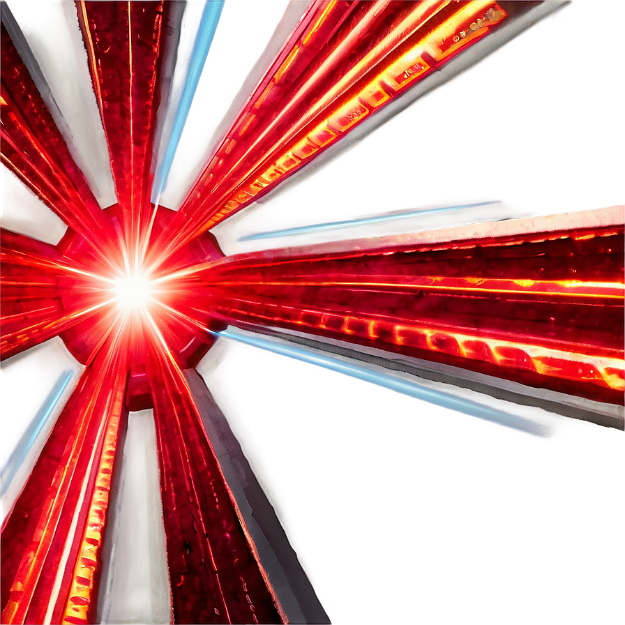 Red Starburst Lens Flare Png 06122024 PNG