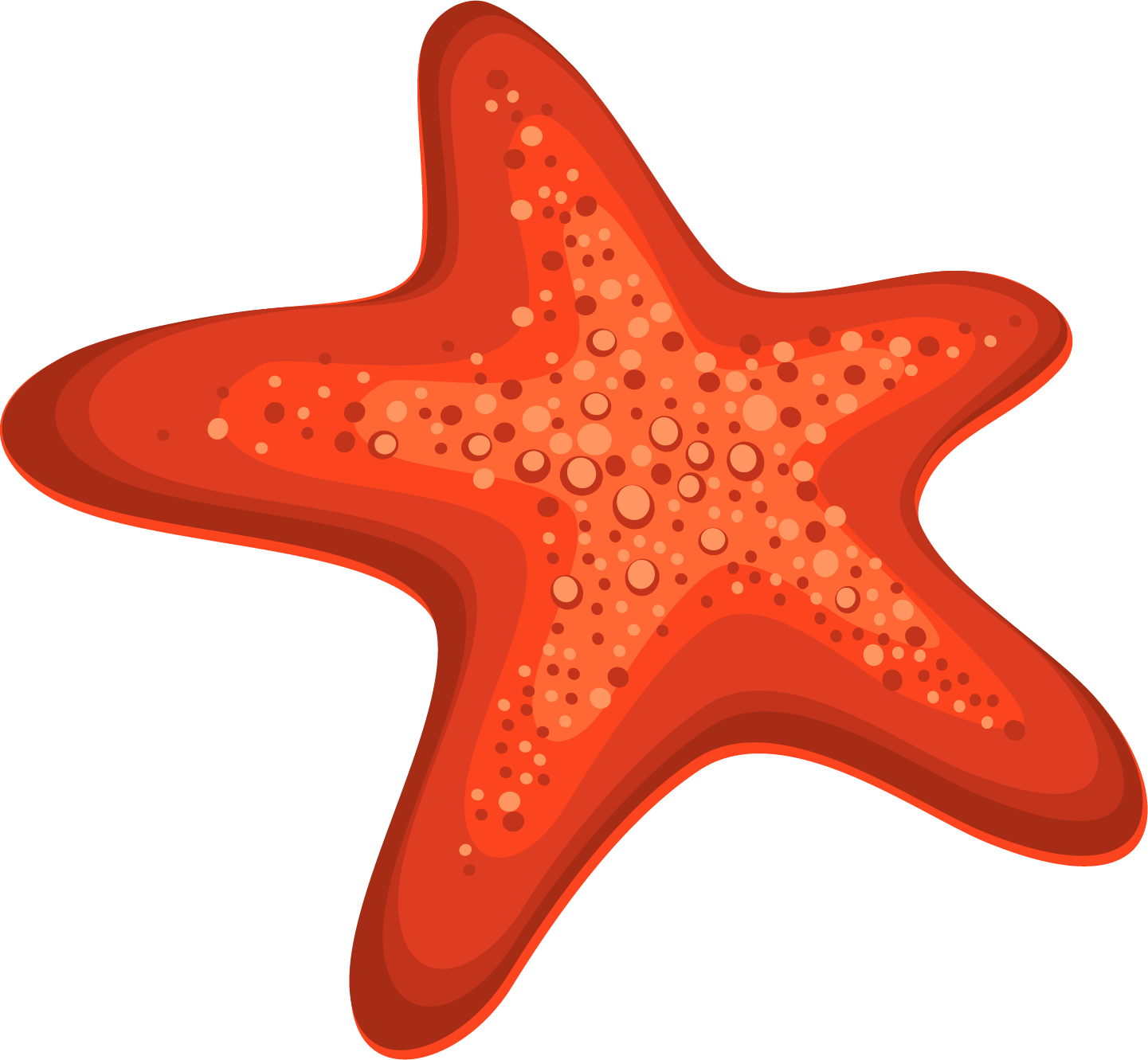 Red Starfish Clipart PNG