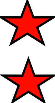 Red Stars Black Background PNG