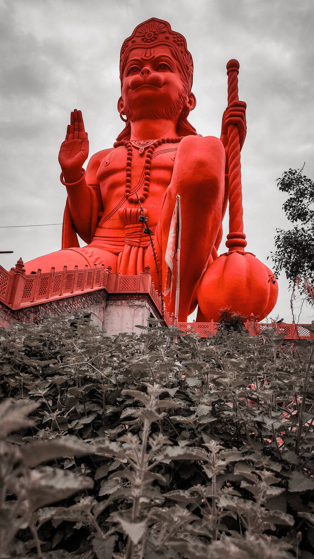 Red Statue Of God Hanuman