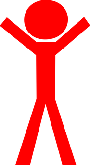 Red Stick Figure Graphic PNG