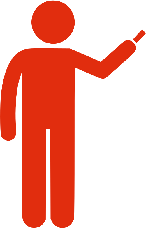 Red Stick Figure Presentation PNG