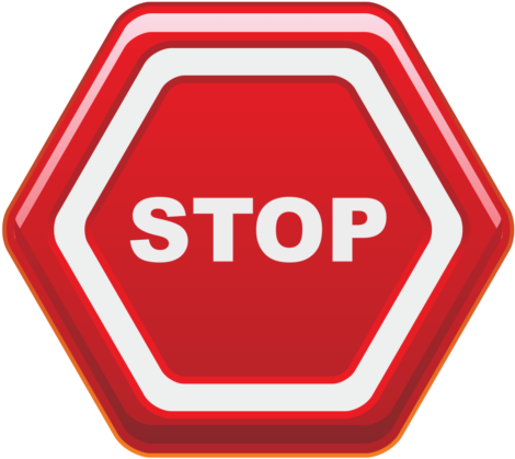 Red Stop Sign Octagon PNG