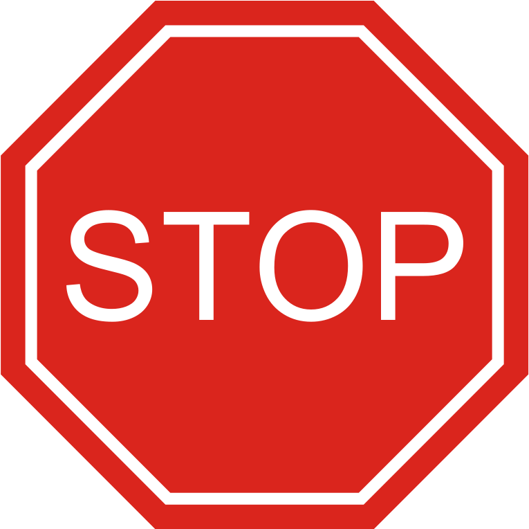 Red Stop Sign Octagon PNG