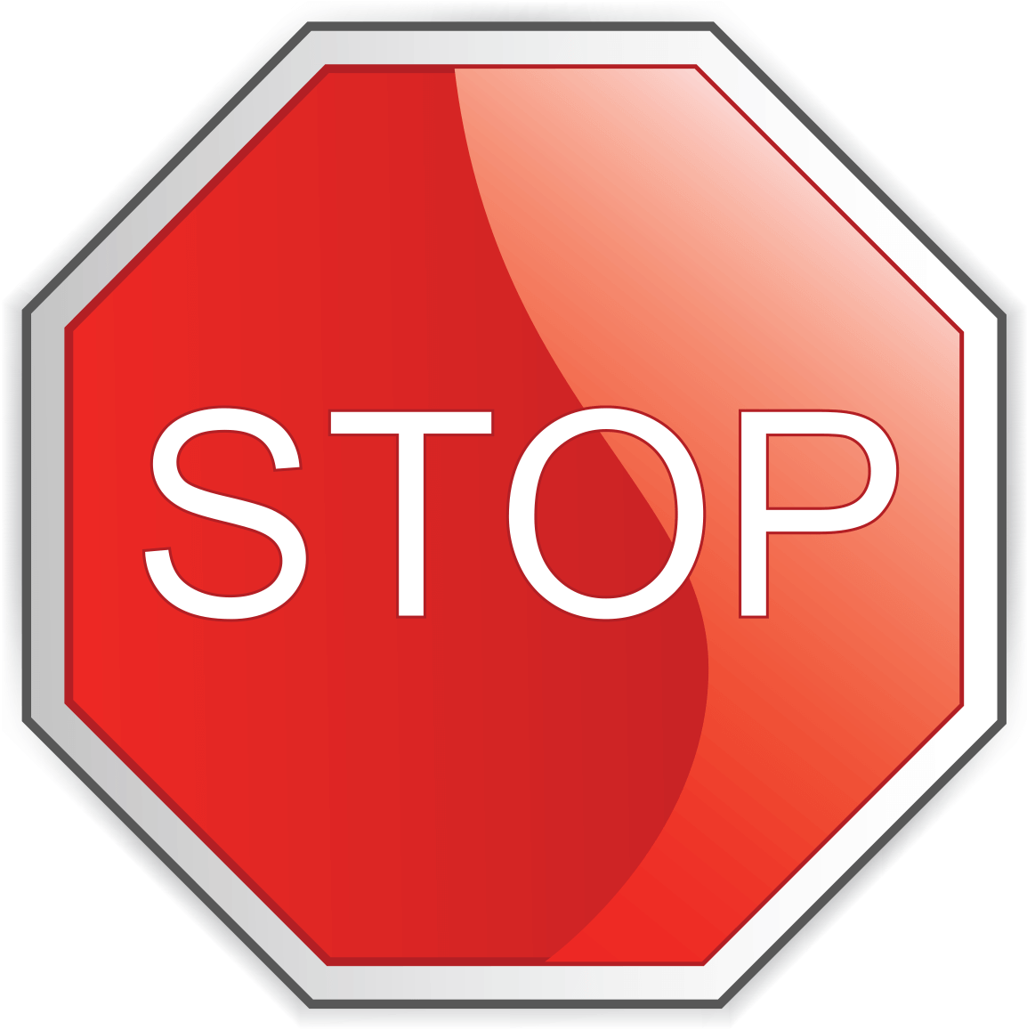 Red Stop Sign Octagon PNG