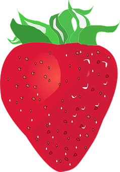 Red Strawberry Illustration PNG