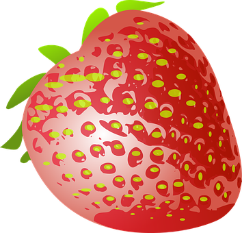 Red Strawberry Illustration PNG