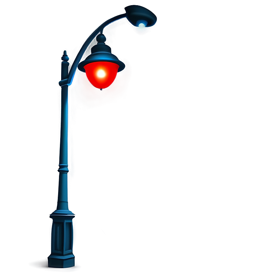 Download Red Street Light Night Png Iwq | Wallpapers.com