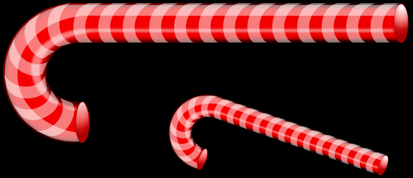 Red Striped Candy Cane Graphic PNG