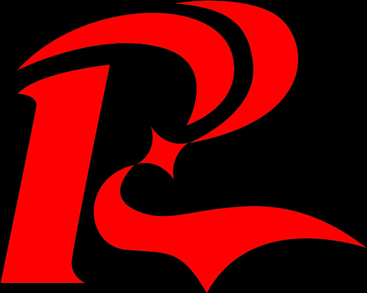 Red Stylized Letter R PNG