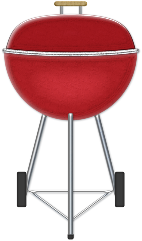 Red Summer Barbecue Grill Clipart PNG