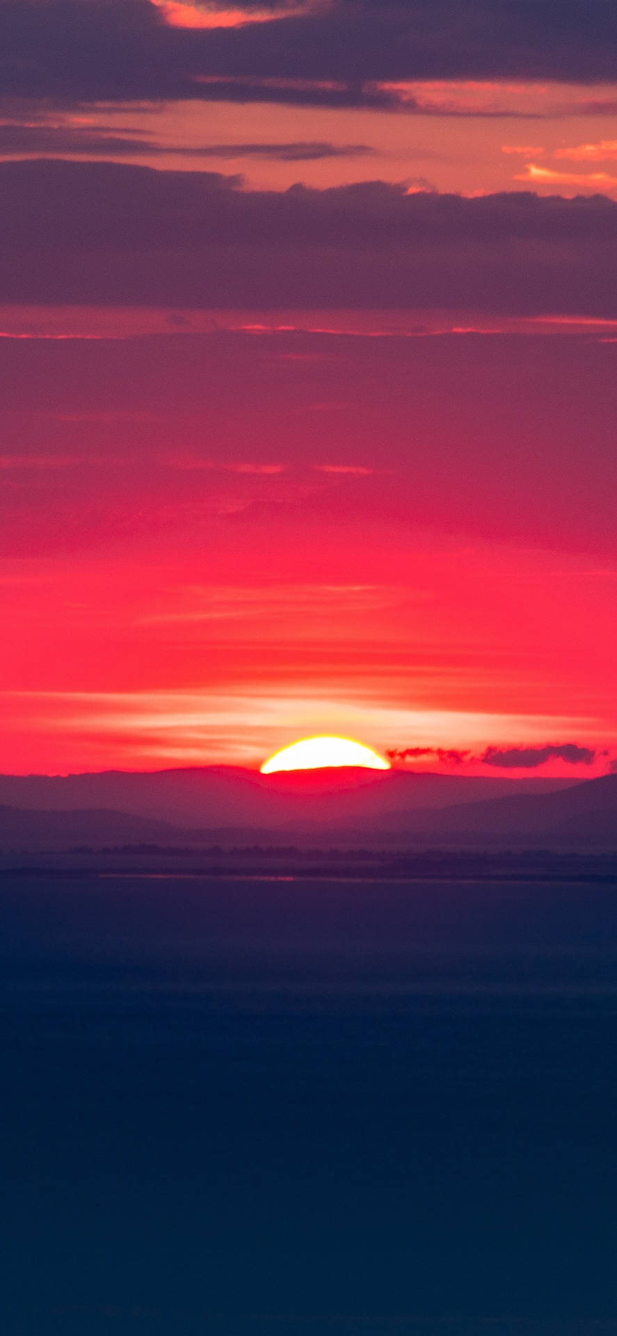 Red Sunset Sky Wallpaper