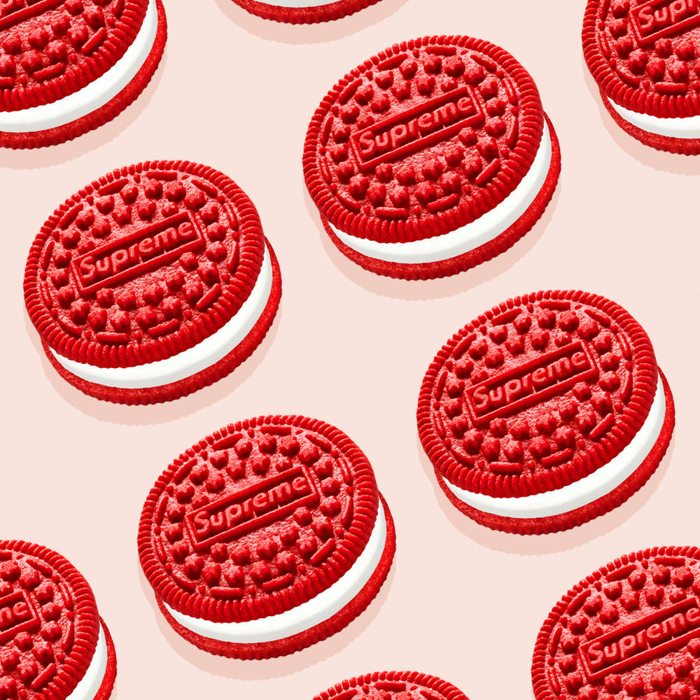 Red Supreme Cookies Wallpaper