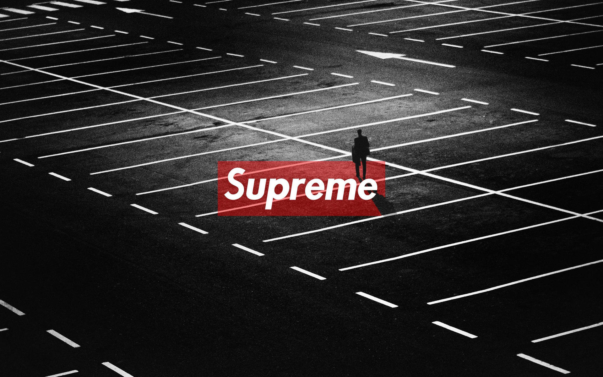 Red Supreme Empty Parking Space Wallpaper