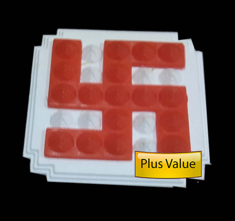Red Swastika Sticker Plus Value PNG