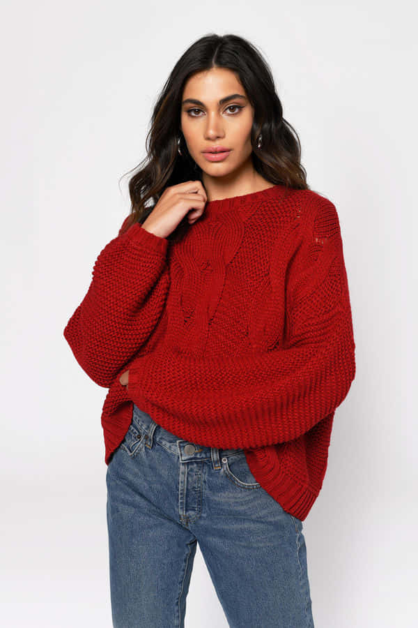 Cozy Red Sweater Wallpaper