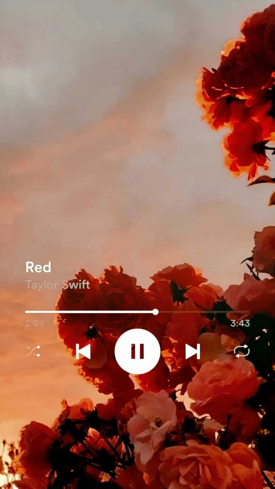 Red Taylors Version On Music Player Wallpaper