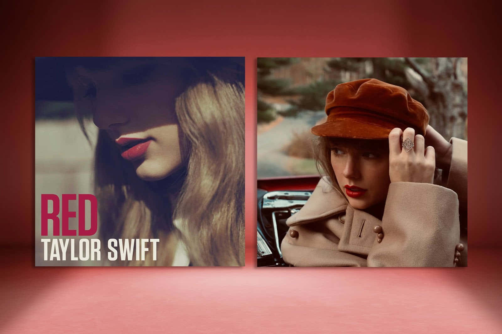 Red Taylors Version Vs Her First Release Wallpaper