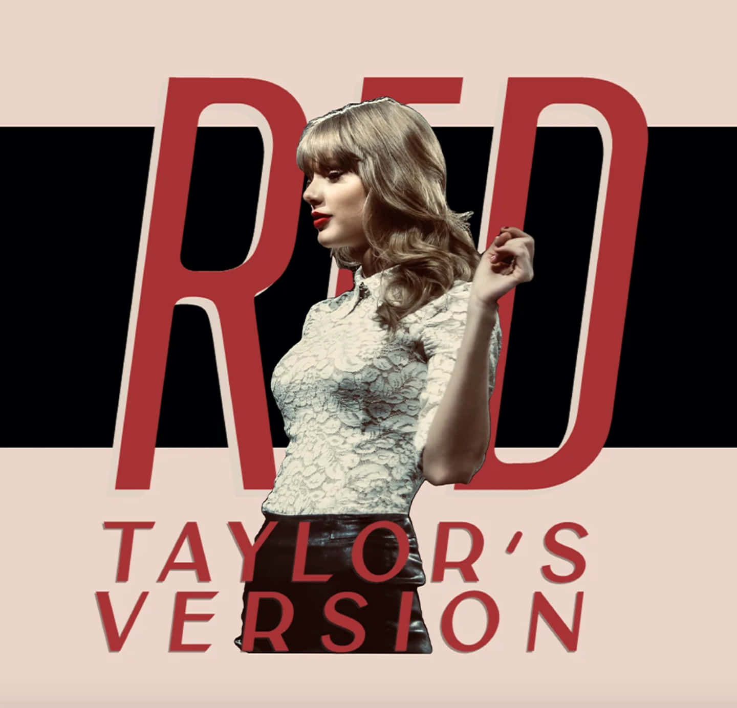 Download Red Taylors Version Aesthetic Album Cover Wallpaper