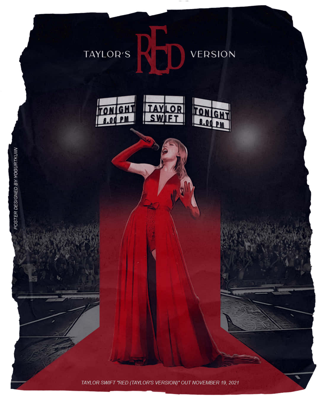 Red Taylors Version Performance Poster Wallpaper