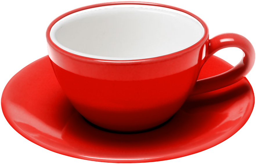 Red Tea Cupand Saucer PNG