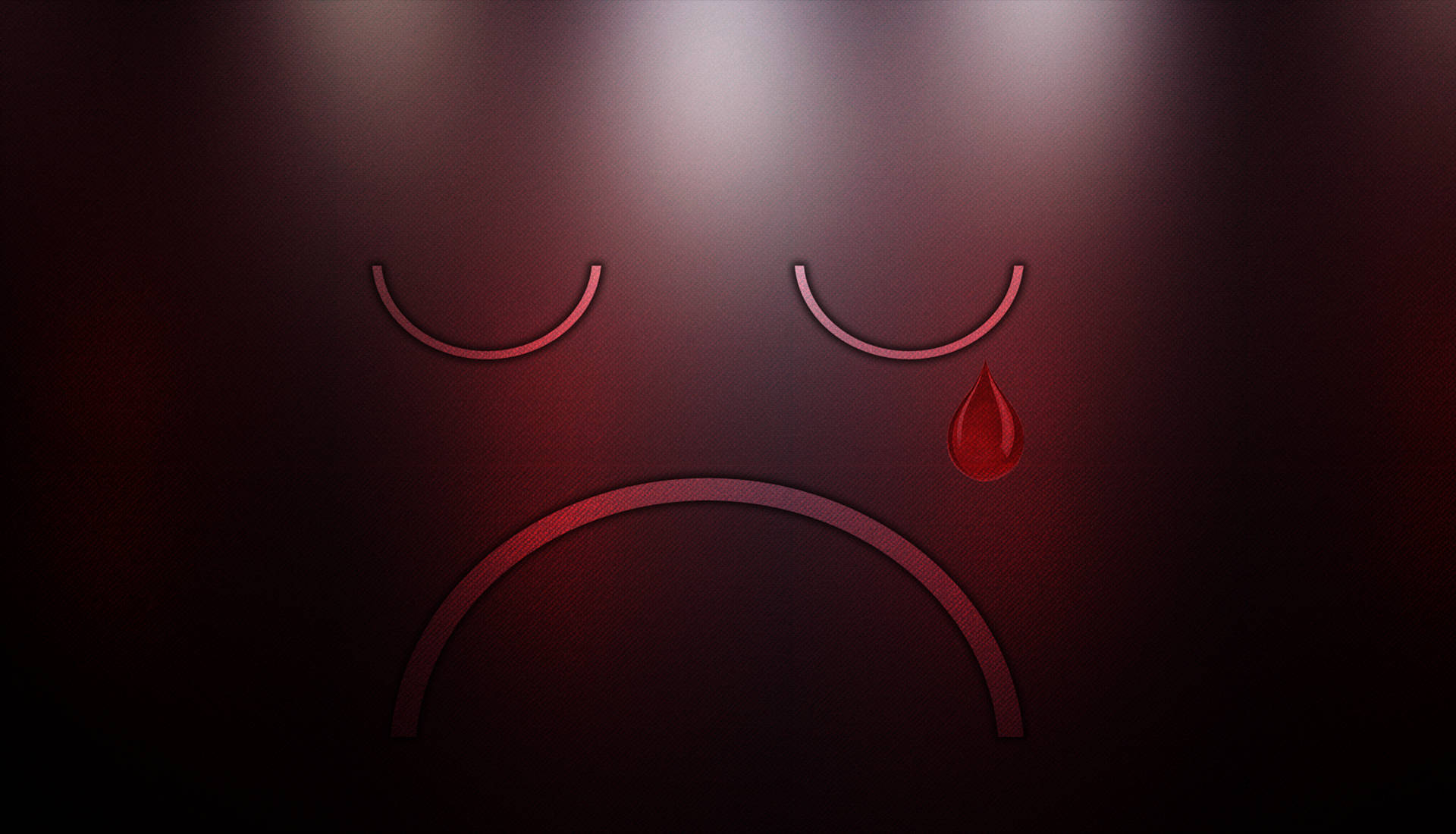 Red Tear Sad Aesthetic Emoji