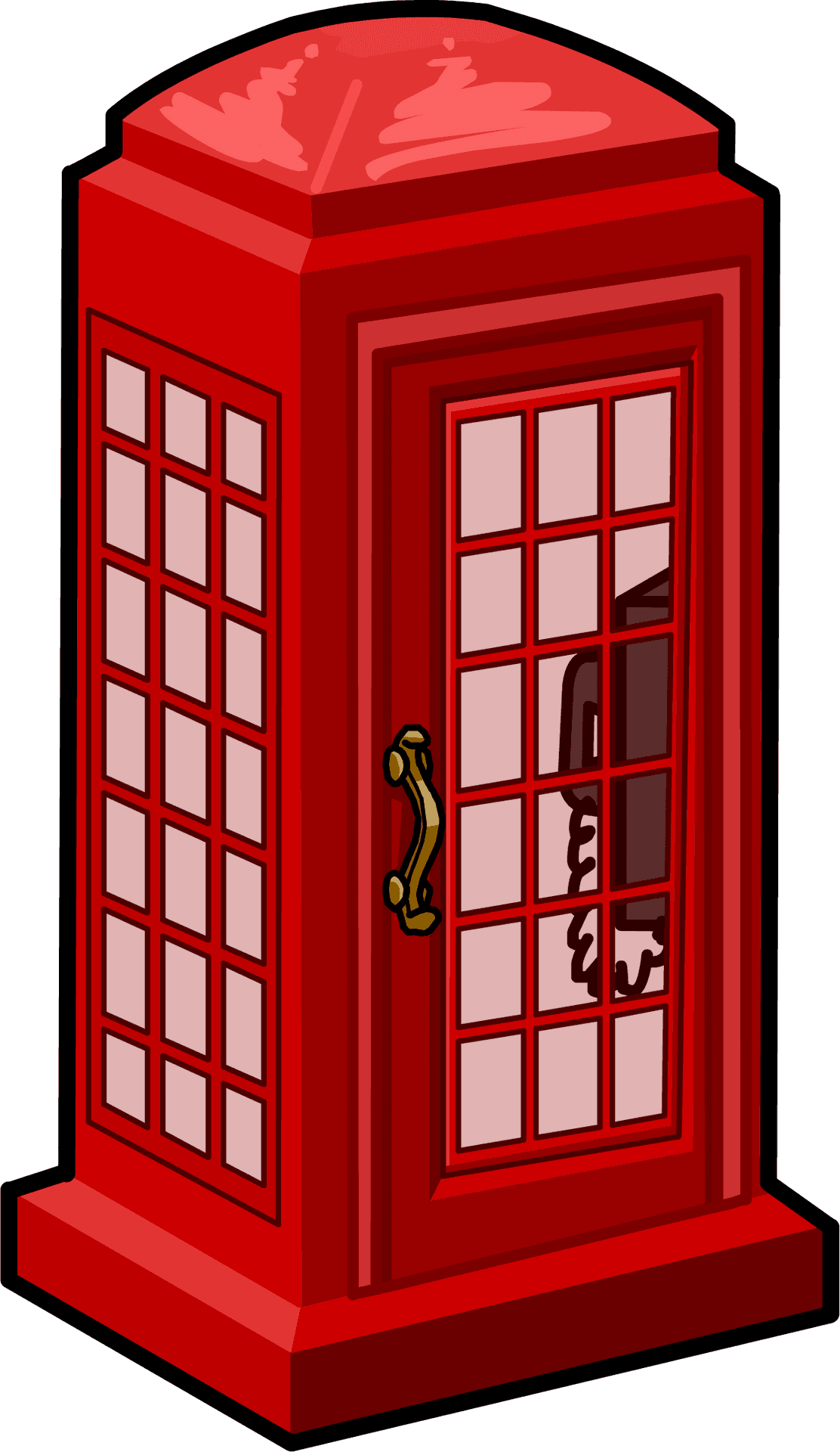 Red Telephone Booth Clipart PNG