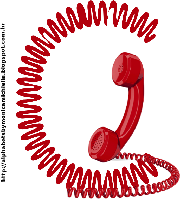 Red Telephone Handset Cord Spiral PNG