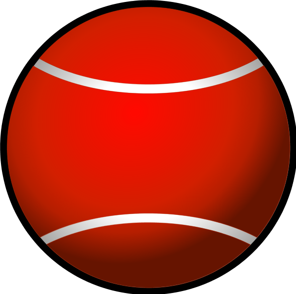 Red Tennis Ball Illustration.png PNG