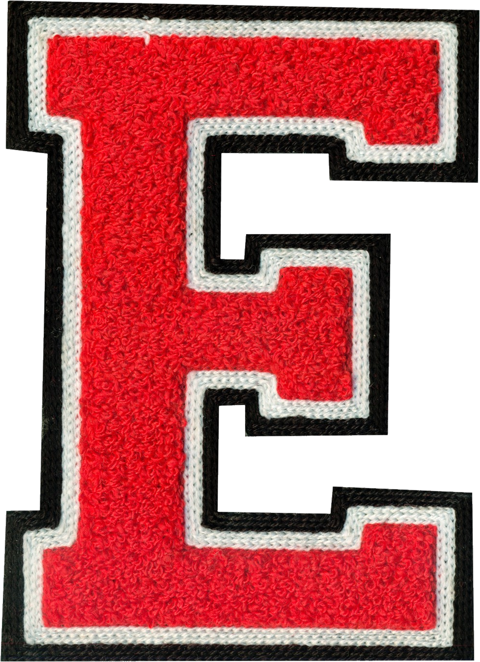 Red Textured Letter E PNG