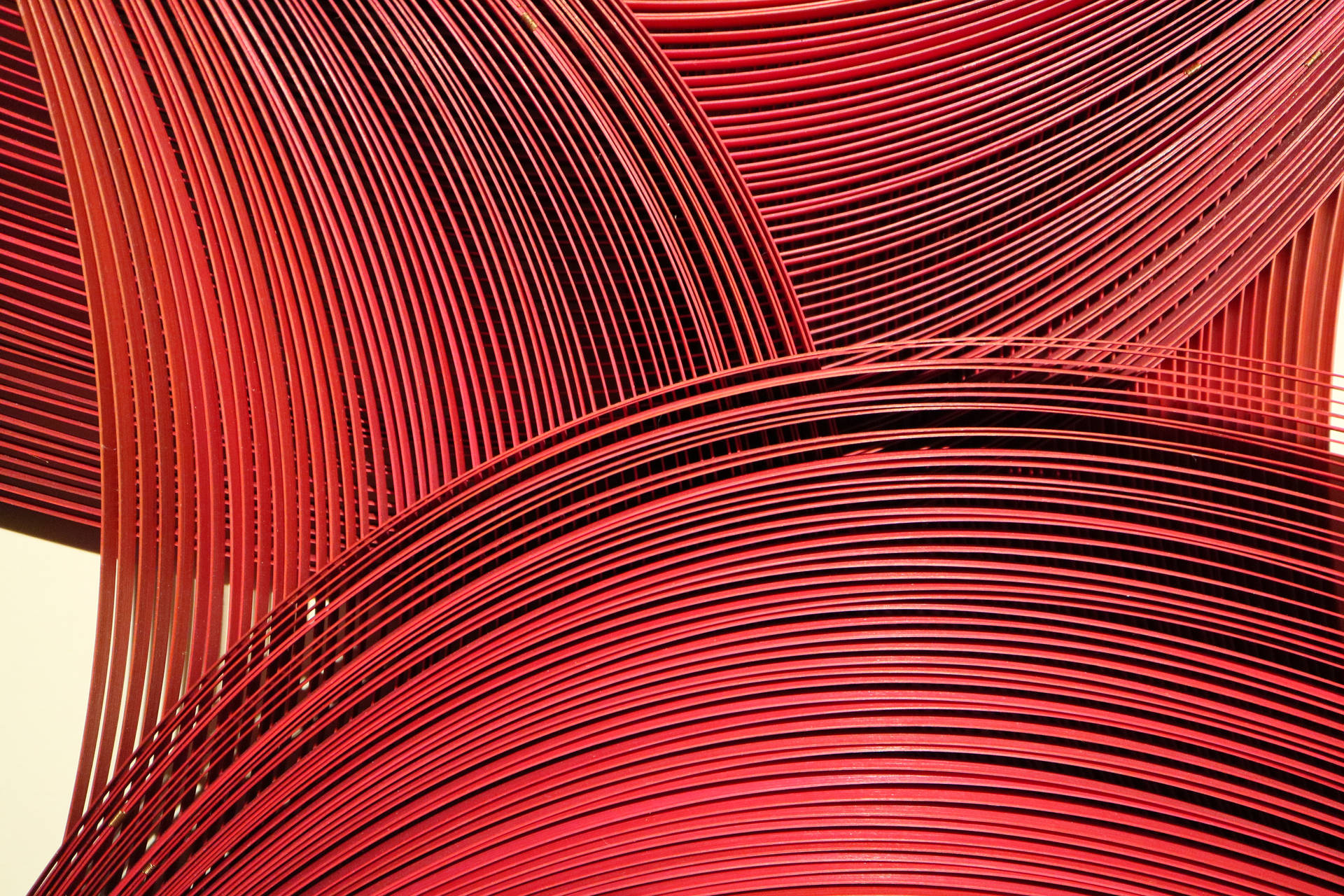 Red Textured Wave Strips