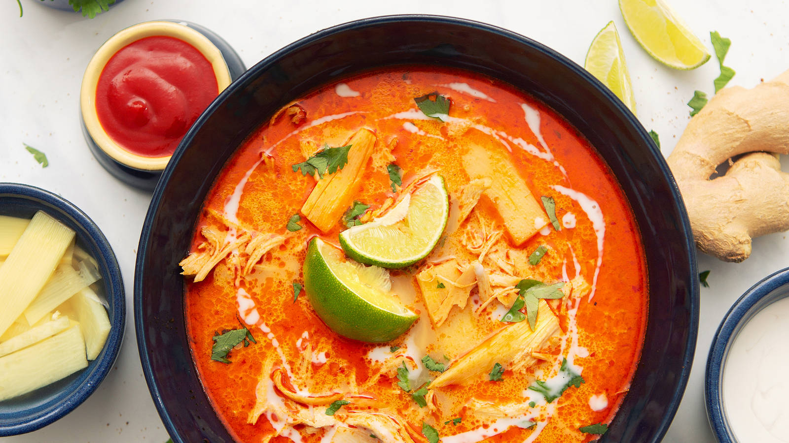Red Thai Curry Chicken Soup Wallpaper