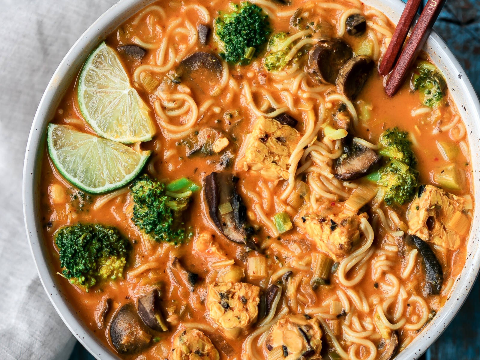 Red Thai Curry Noodle Soup Wallpaper