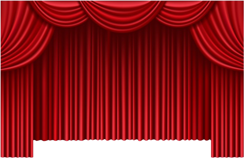 Red Theater Curtain Background PNG