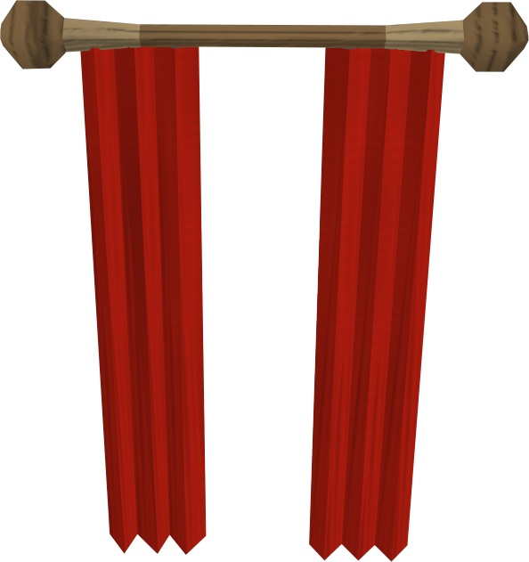 Red Theater Curtains3 D Model PNG