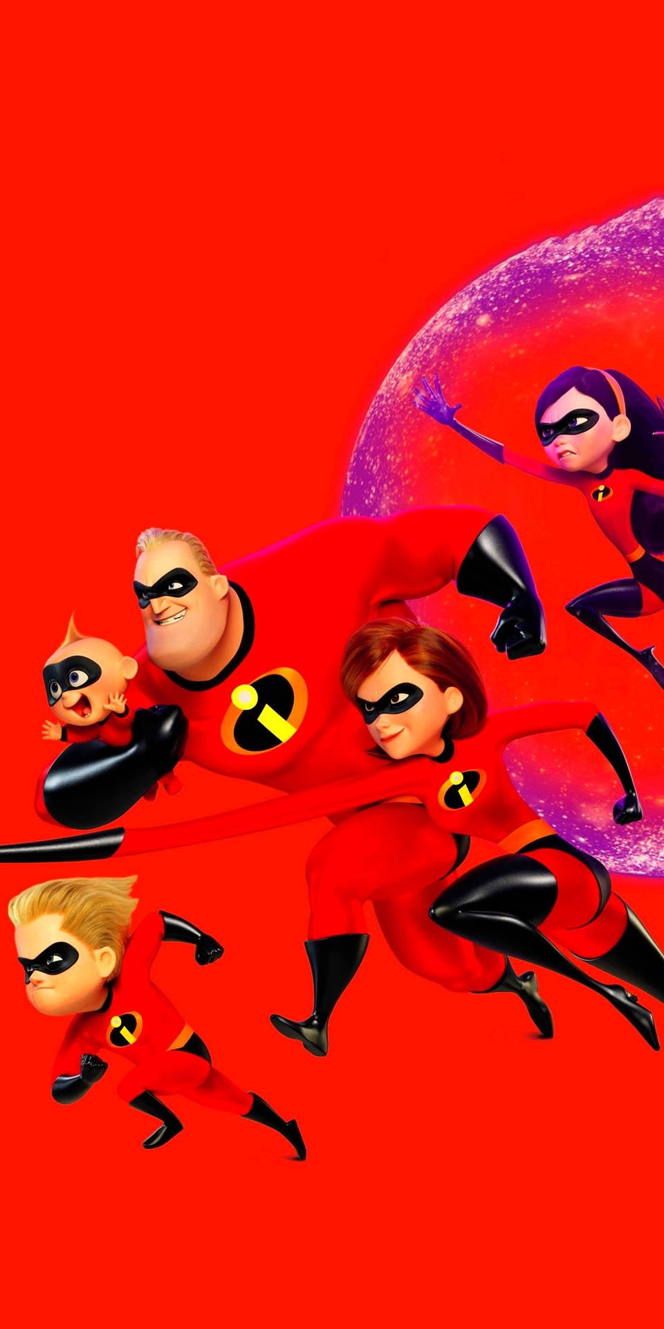Red Themed Incredibles 2 Background