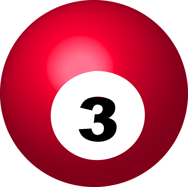 Red Three Billiard Ball PNG