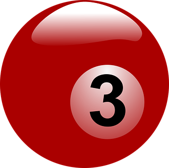 Red Three Billiard Ball PNG