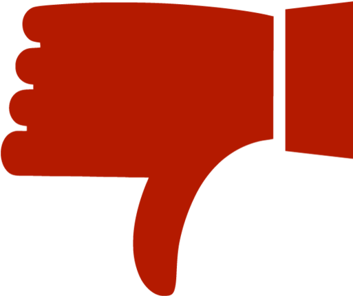 Red Thumbs Down Icon PNG