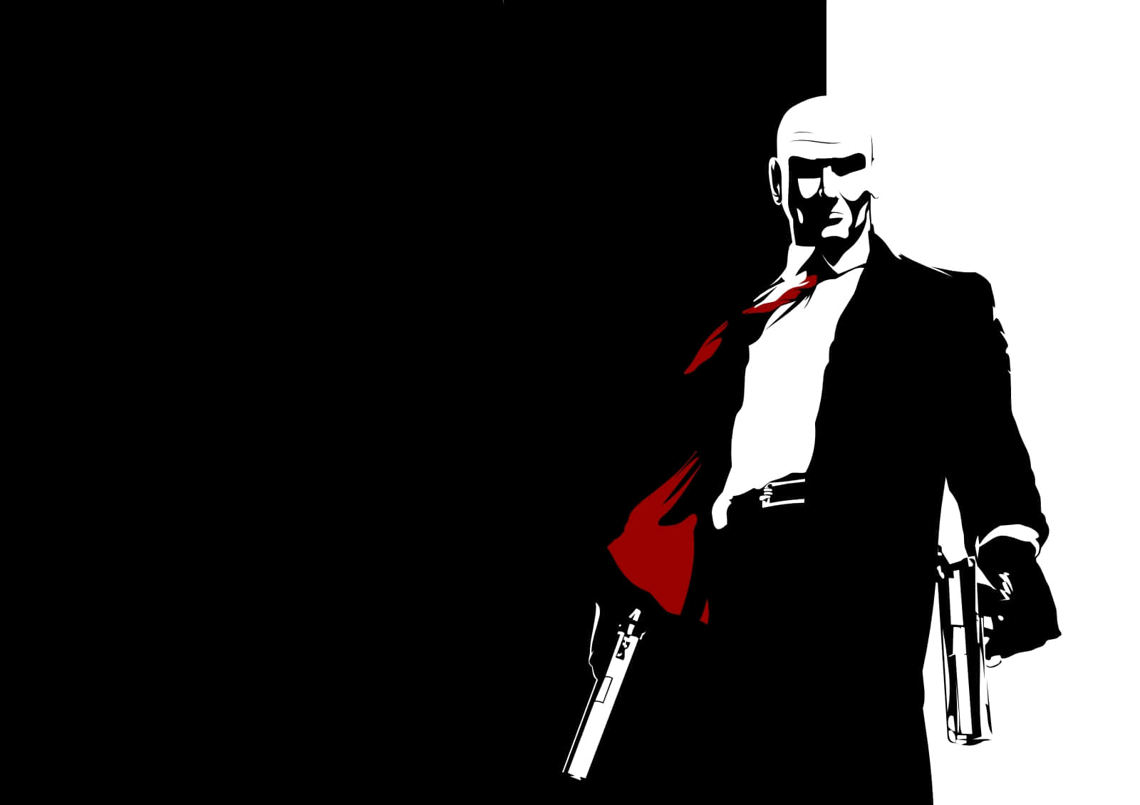 A stylish red tie on a classy white collared shirt Wallpaper