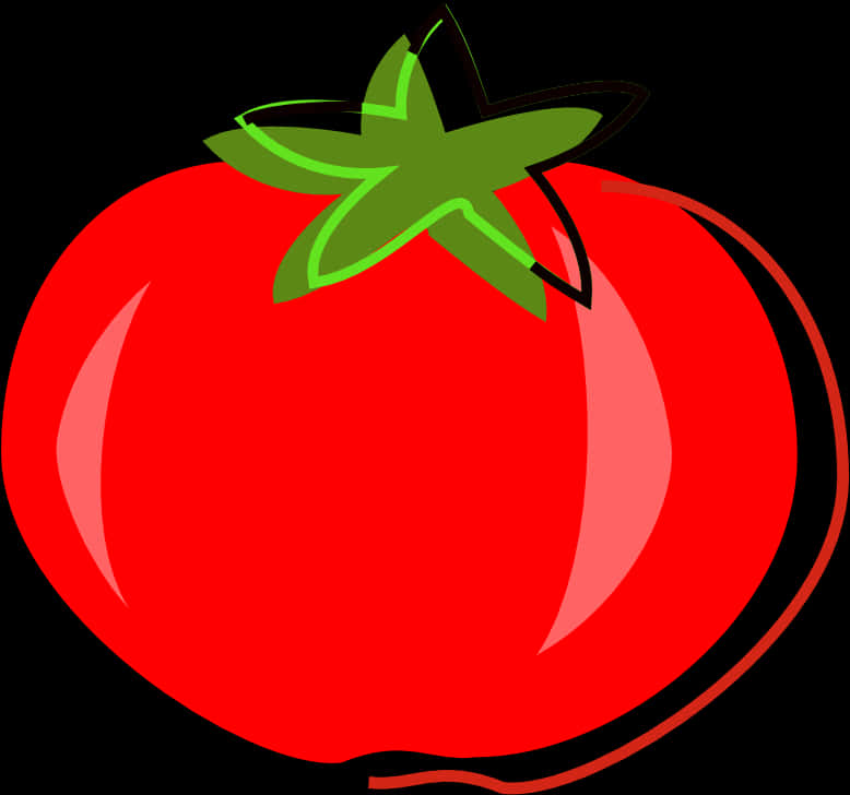 Red Tomato Cartoon Illustration PNG