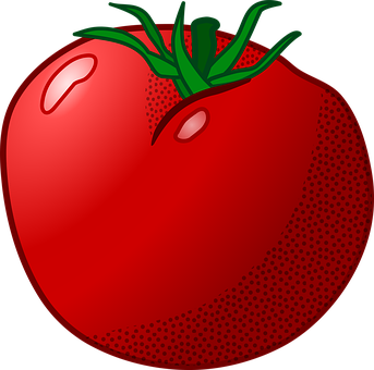 Red Tomato Cartoon Illustration PNG