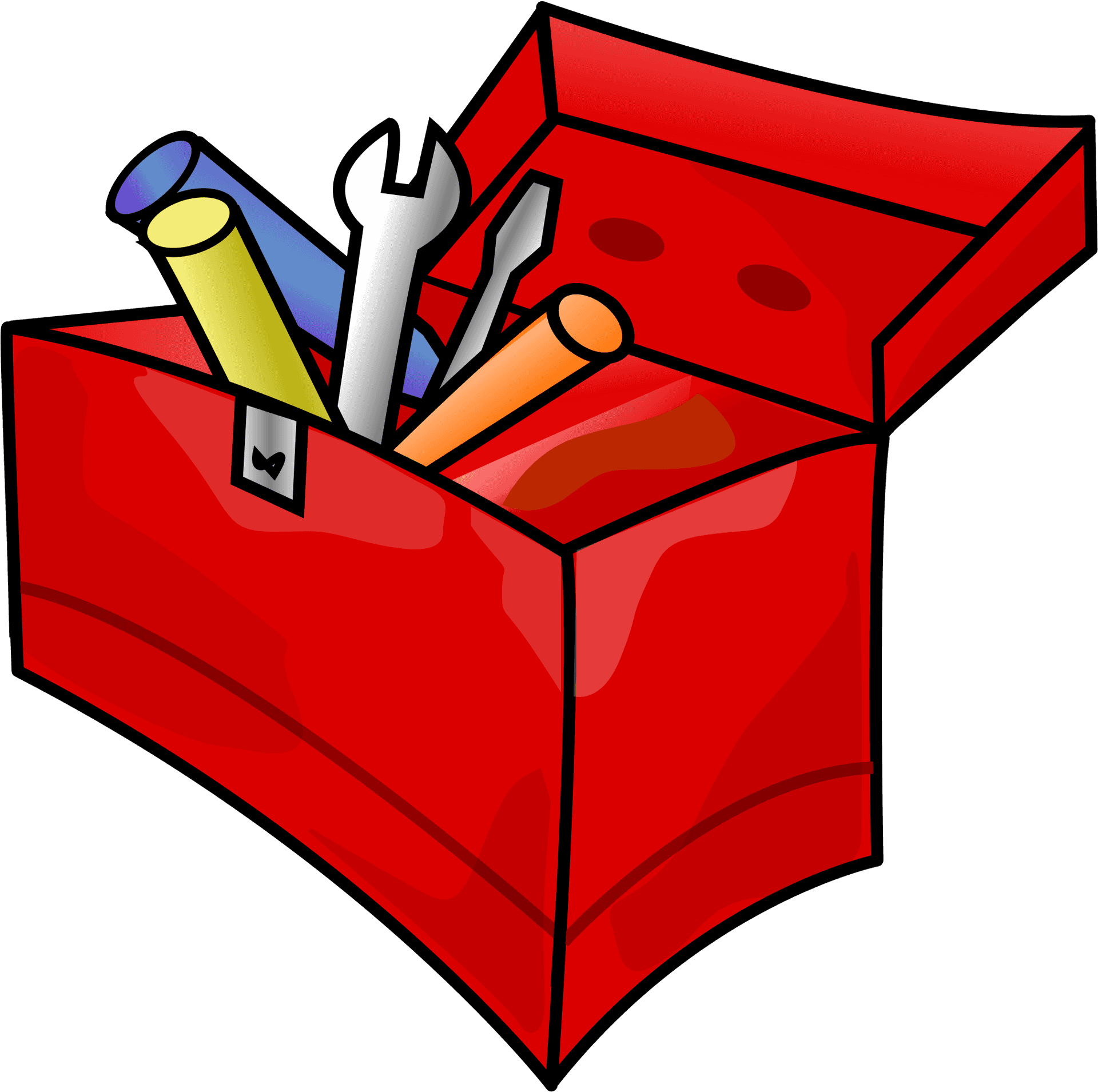 Red Toolbox Cartoon PNG