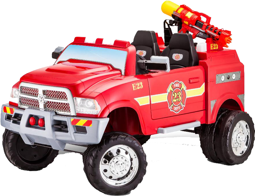 Red Toy Fire Truck E23 PNG