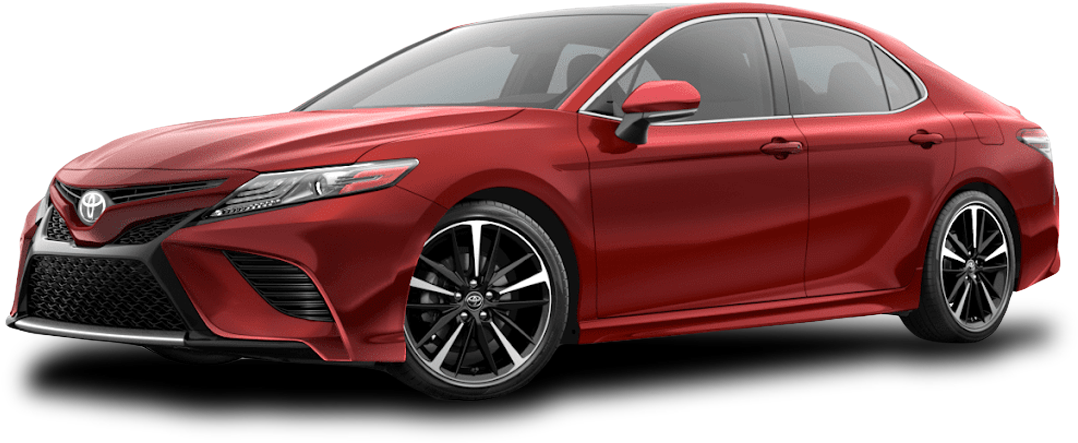 Red Toyota Camry Side View PNG