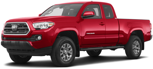 Red Toyota Tacoma Pickup Truck PNG